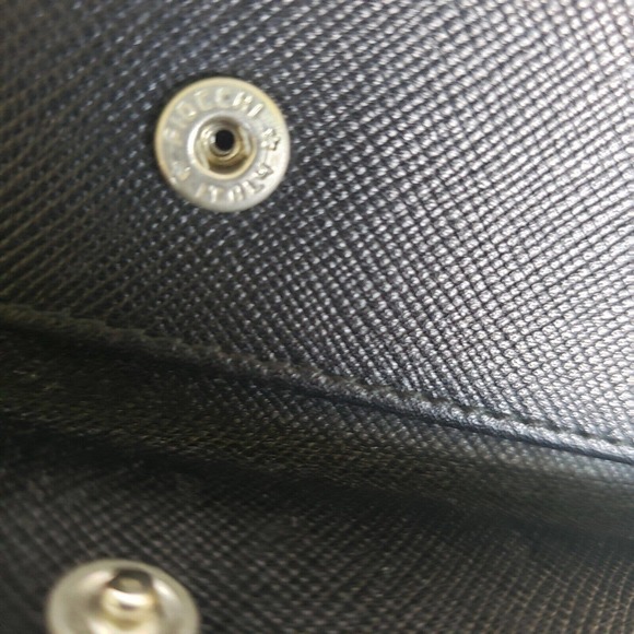 Prada Mens Bifold Wallet Black Leather Card Bill Coin Holder Made in Italy Mediu - Picture 9 of 15